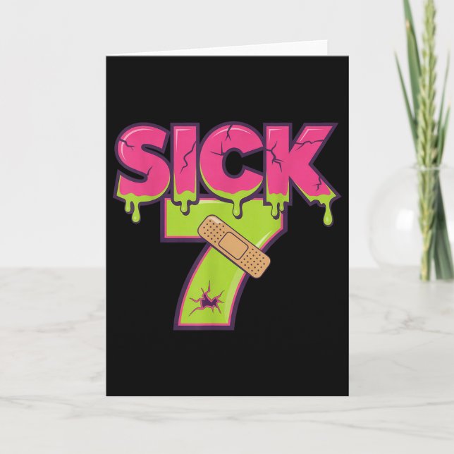 Sick Seven Meme Tee Six Seven Fun Wordplay Drip _1 Card (Front)