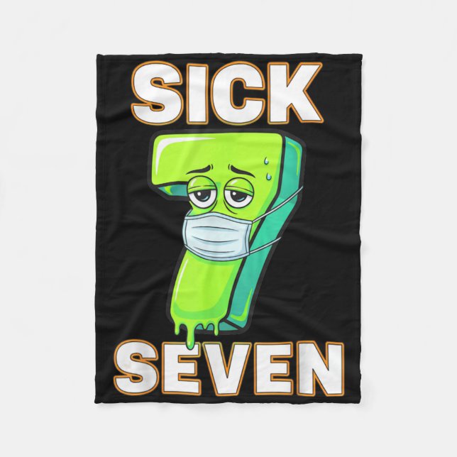 Sick Seven Meme Tee Six Seven Fun Wordplay Drip De Fleece Blanket (Front)