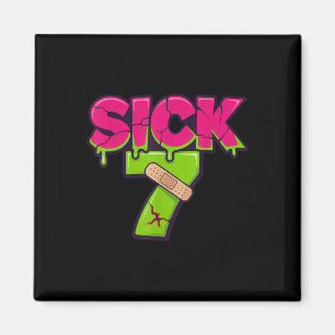 Sick Seven Meme Tee Six Seven Fun Wordplay Drip Magnet