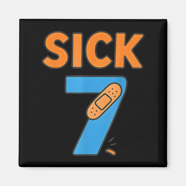 Sick Seven Meme Tee Six Seven Fun Wordplay  Magnet (Front)