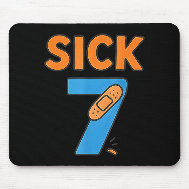 Sick Seven Meme Tee Six Seven Fun Wordplay  Mouse Pad (Front)
