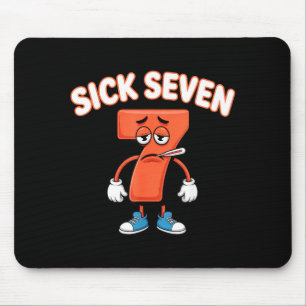 Sick Seven Meme Tee Six Seven Fun Wordplay  Mouse Pad