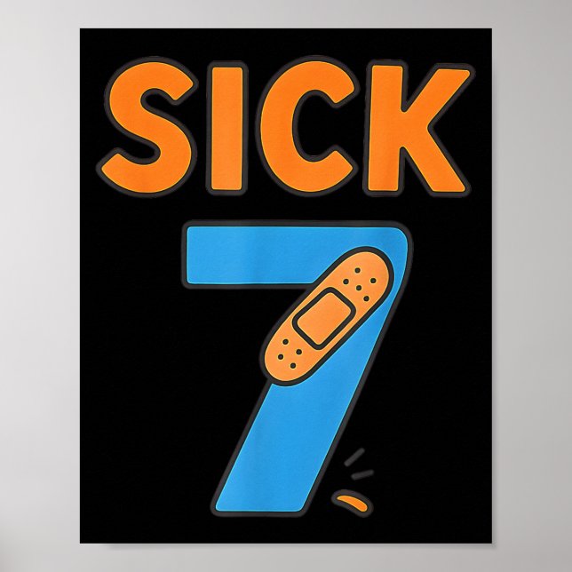 Sick Seven Meme Tee Six Seven Fun Wordplay  Poster (Front)