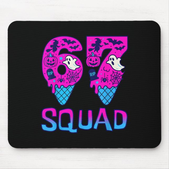Sick Seven Meme Tee Six Seven Funny 67 Halloween S Mouse Pad (Front)