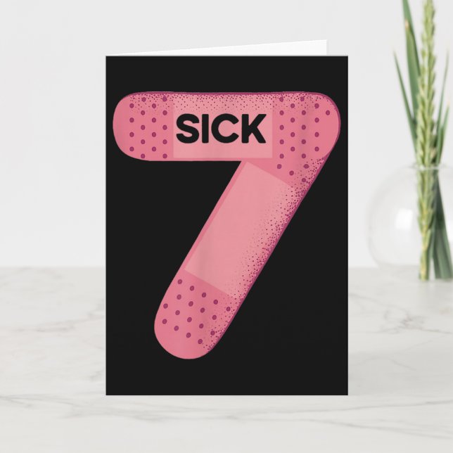 Sick Seven Meme Tee Six Seven Funny Wordplay  Card (Front)