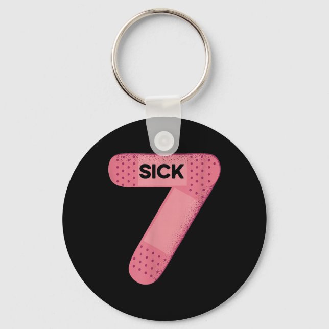 Sick Seven Meme Tee Six Seven Funny Wordplay  Key Ring (Front)