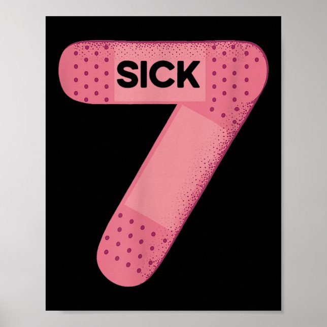 Sick Seven Meme Tee Six Seven Funny Wordplay  Poster (Front)