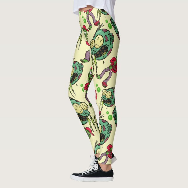 Sick Zombie Pattern Leggings (Left)