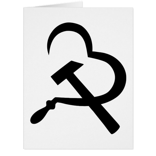 Sickle And Hammer, Heart, Love, Communism (Front)