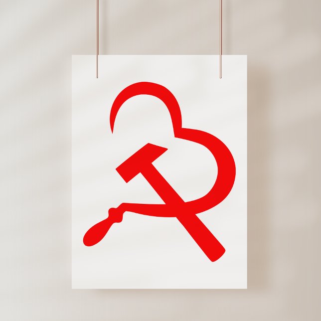 Sickle And Hammer, Heart, Love, Communism Poster (Creator Uploaded)
