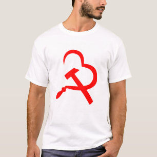 Sickle And Hammer, Heart, Love, Communism T-Shirt