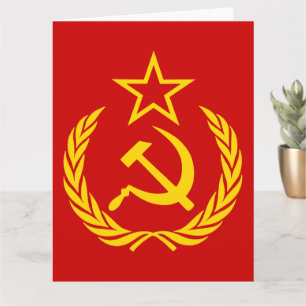 Sickle And Hammer, USSR, CCCP, Communism Card