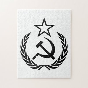 Sickle And Hammer, USSR, CCCP, Communism Jigsaw Puzzle