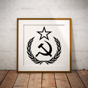 Sickle And Hammer, USSR, CCCP, Communism Photo Print
