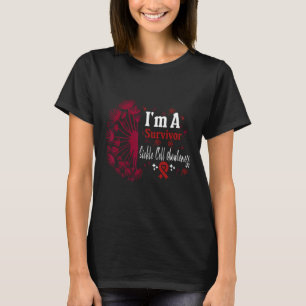 Sickle Cell Anaemia Awareness I'm A Survivor Burgu T-Shirt