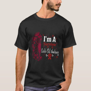 Sickle Cell Anaemia Awareness I'm A Survivor Burgu T-Shirt