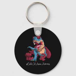 Sickle Cell Anaemia Awareness Month Burgundy Ribbo Key Ring