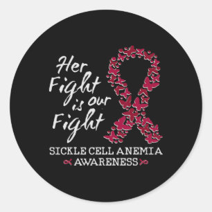 Sickle Cell Anaemia Awareness Month For Her And Hi Classic Round Sticker
