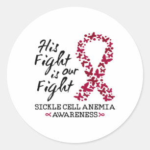 Sickle Cell Anaemia Awareness Month For Him And He Classic Round Sticker