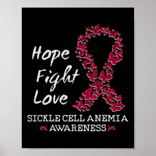 Sickle Cell Anaemia Awareness Month Hope Fight Lov Poster