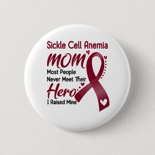 Sickle Cell Anaemia Awareness Month Ribbon Gifts 6 Cm Round Badge