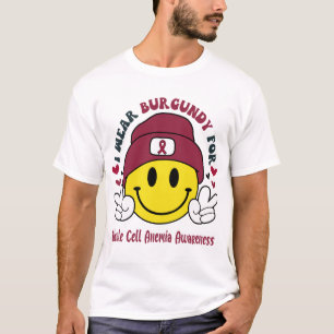 Sickle Cell Anaemia Awareness Ribbon Support Gifts T-Shirt