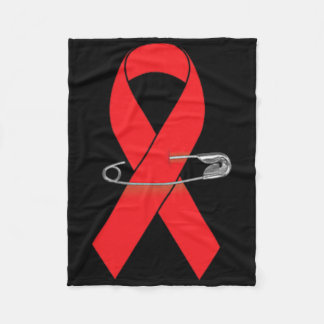 Sickle Cell Anaemia Awareness Walk Supporter Ribbo Fleece Blanket