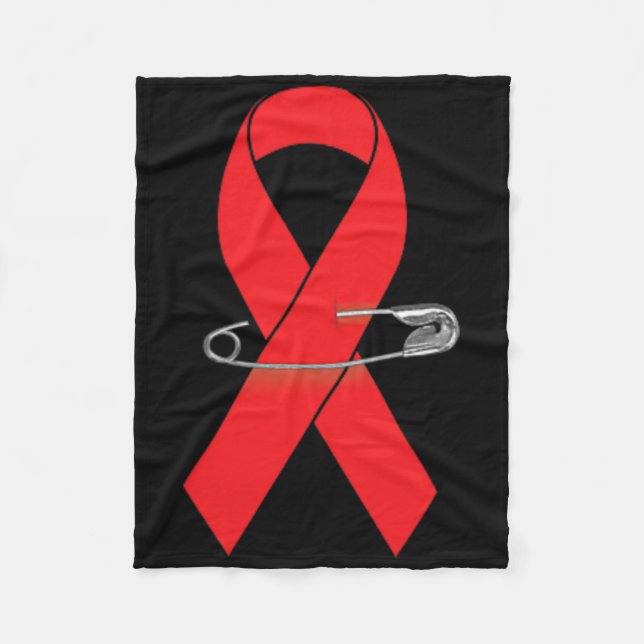 Sickle Cell Anaemia Awareness Walk Supporter Ribbo Fleece Blanket (Front)