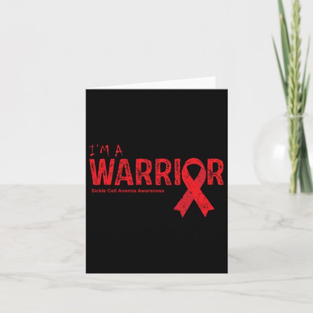 Sickle Cell Anaemia Awareness Warrior  Card (Front)