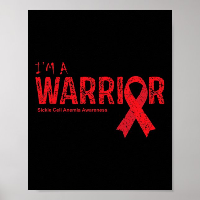 Sickle Cell Anaemia Awareness Warrior  Poster (Front)