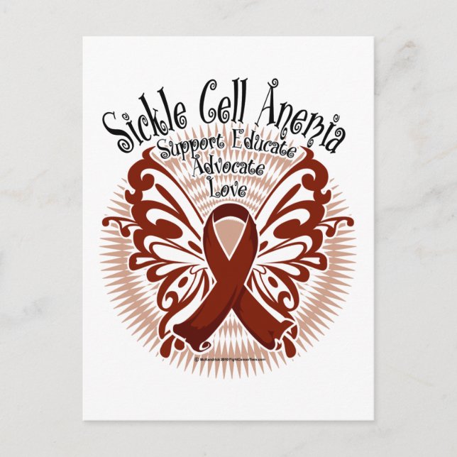 Sickle Cell Anaemia Butterfly 3 Postcard (Front)