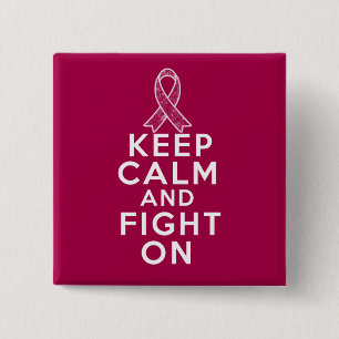 Sickle Cell Anaemia Keep Calm and Fight On 15 Cm Square Badge