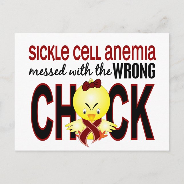 Sickle Cell Anaemia Messed With Wrong Chick Postcard (Front)
