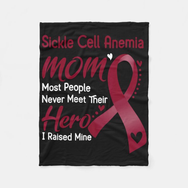 Sickle Cell Anaemia Mum I Raised Mine  Fleece Blanket (Front)