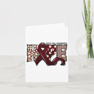 Sickle Cell Anaemia Scd Awareness Month Ribbon Hop Card