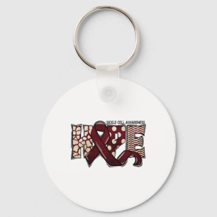 Sickle Cell Anaemia Scd Awareness Month Ribbon Hop Key Ring