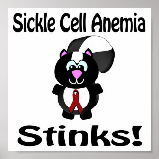 Sickle Cell Anaemia Stinks Skunk Awareness Design Poster