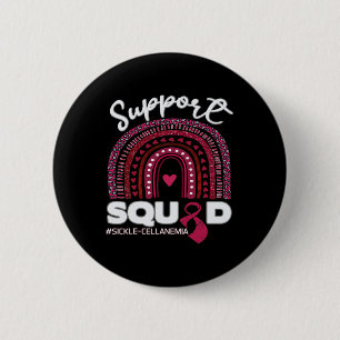 Sickle-cell Anaemia Support Squad Burgundy Ribbon  6 Cm Round Badge