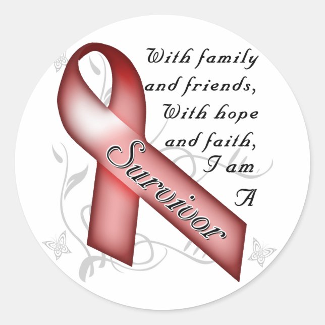 Sickle Cell Anaemia Survivor Classic Round Sticker (Front)