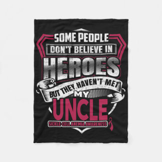 Sickle-cell Anaemia Warrior - I Wear Burgundy For Fleece Blanket