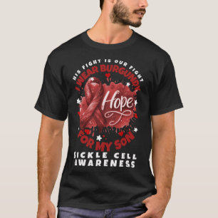 Sickle Cell Anaemia Wear Burgundy For My Son Survi T-Shirt