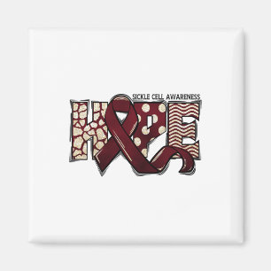 Sickle Cell Anemia Scd Awareness Month Ribbon Hope Magnet