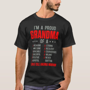 Sickle Cell Anemia Survivor Proud Grandma Anemic W T-Shirt