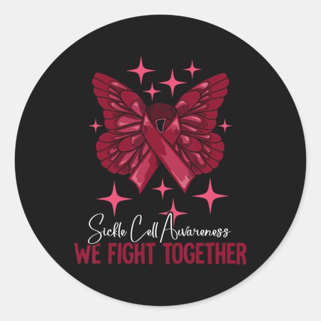 Sickle Cell Awareness 20  Classic Round Sticker (Front)