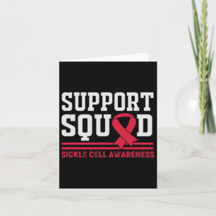Sickle Cell Awareness Burgundy Ribbon Support Squa Card