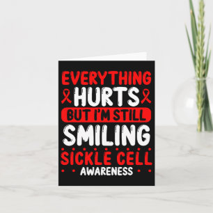 Sickle Cell Awareness Burgundy Ribbon Survivor War Card
