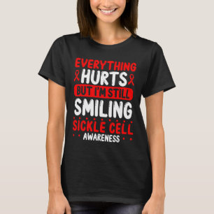 Sickle Cell Awareness Burgundy Ribbon Survivor War T-Shirt