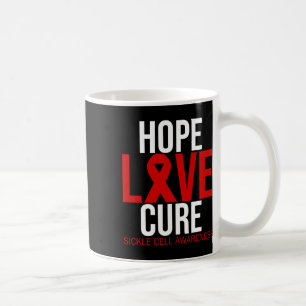 Sickle Cell Awareness Hope Love Cure Burgundy Ribb Coffee Mug