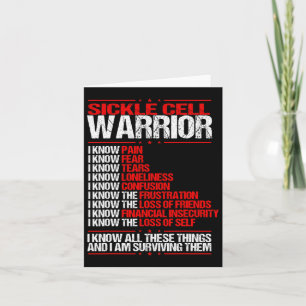 Sickle Cell Awareness I Know Pain Survivor Burgund Card
