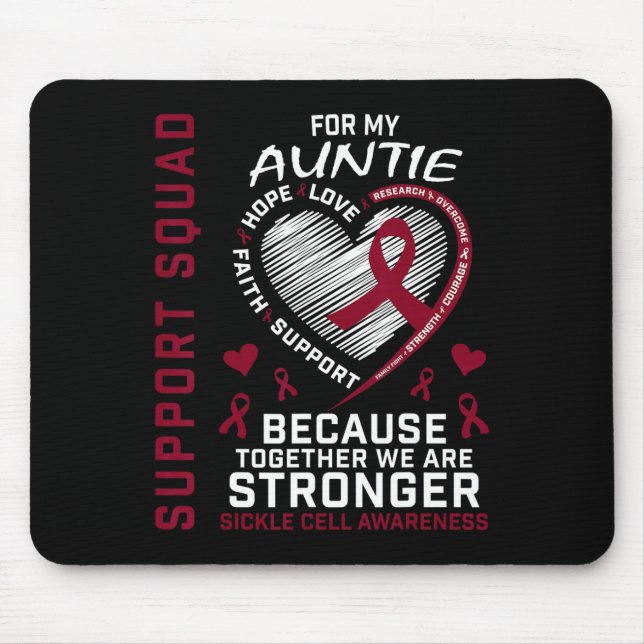 Sickle Cell Awareness Items Auntie Support Squad F Mouse Pad (Front)